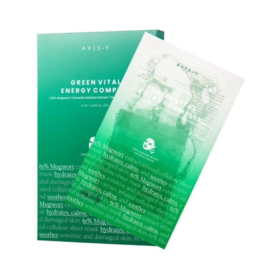 AXIS-Y 61% Mugwort Green Sheet Mask 27ml x 5pcs