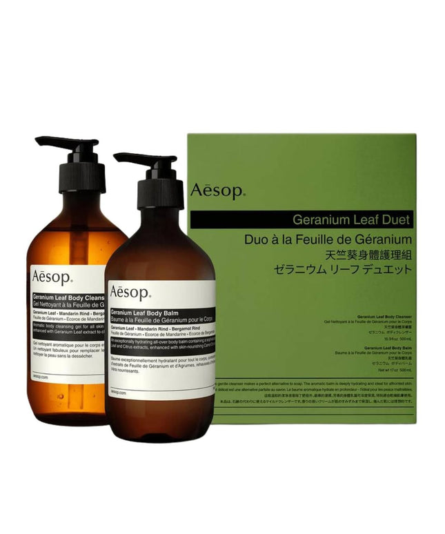 AesopGeraniumLeafBodyCleanser_BalmSet in wholesale 