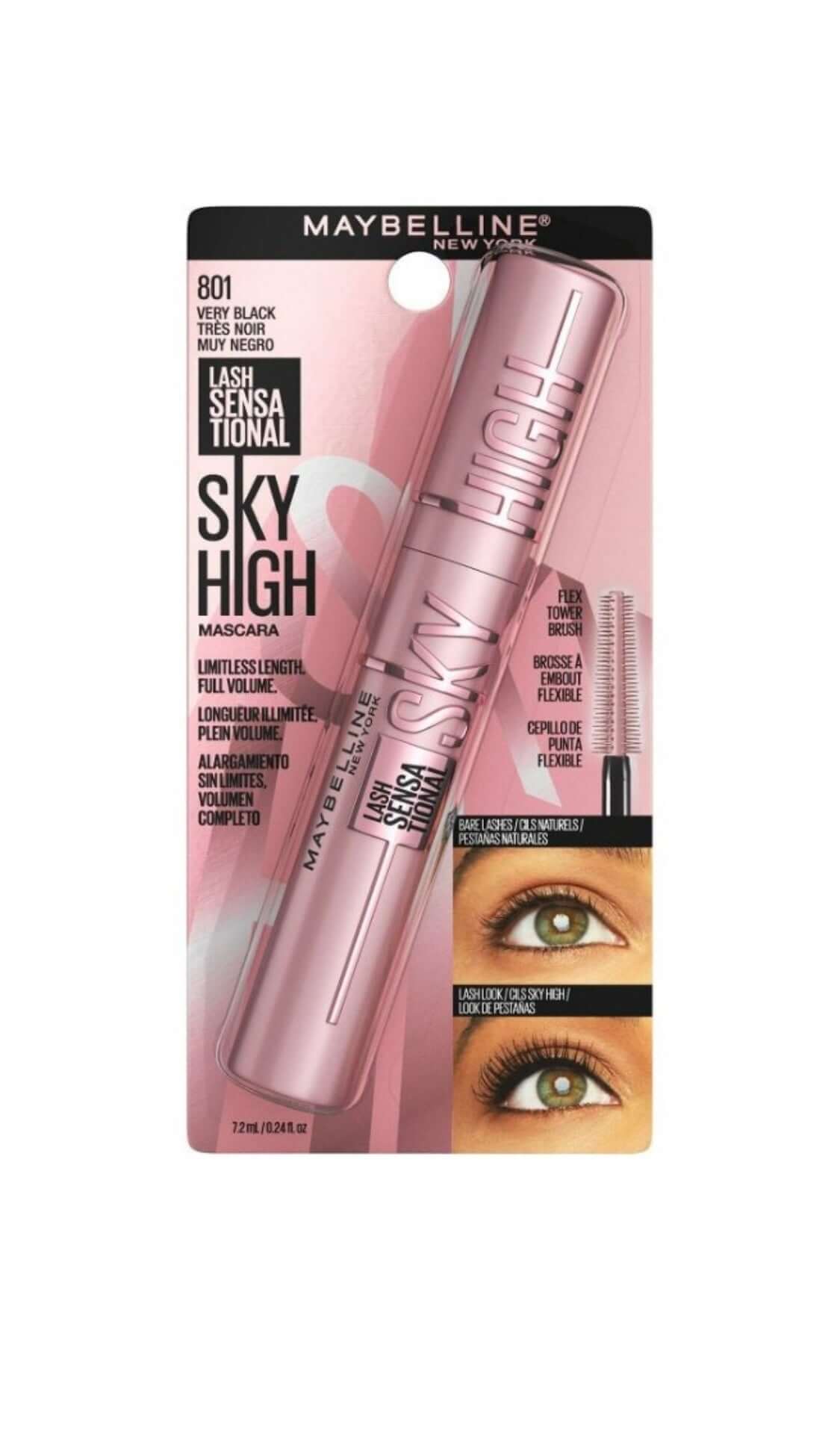 MAYBELLINE LS SKY HIGH WASH VERY BLACK 801