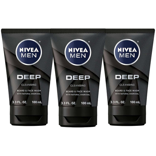 Wholesale Nivea Men  Deep Cleaning Face Scrub 3 Pack of 3.3 Fl Oz Tubes