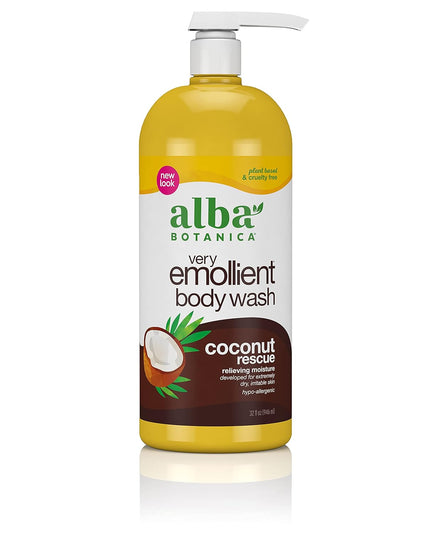Wholesale 32 oz Alba Botanica Body Wash Coconut Rescue