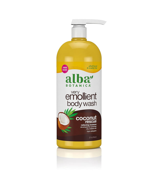 Wholesale 32 oz Alba Botanica Body Wash Coconut Rescue