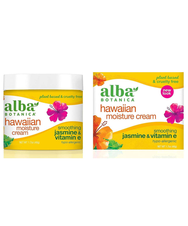 Wholesale Pack of 2 Alba Botanica Hawaiian Moisture Cream, Soothing Jasmine & Vitamin E 3 oz