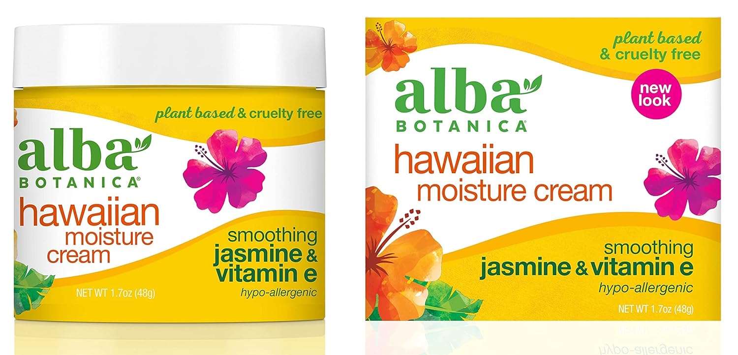 Wholesale Pack of 2 Alba Botanica Hawaiian Moisture Cream, Soothing Jasmine & Vitamin E 3 oz