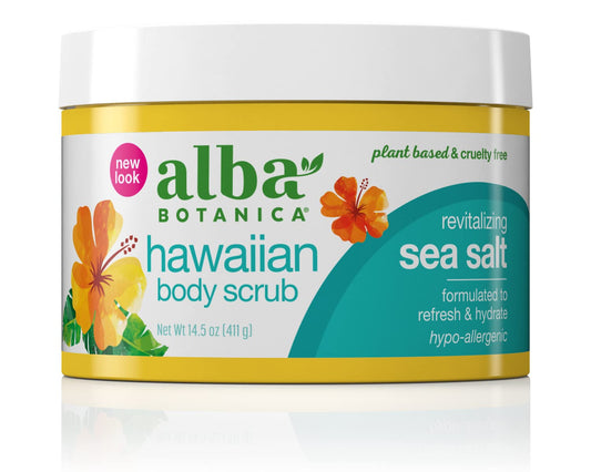 Wholesale 14.5 oz Alba Botanica Hawaiian Body Scrub, Revitalizing Sea Salt