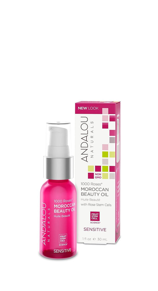 Wholesale Andalou Naturals 1000 Roses Moroccan Beauty Oil Ounce, White, rose, 1 Fl Oz