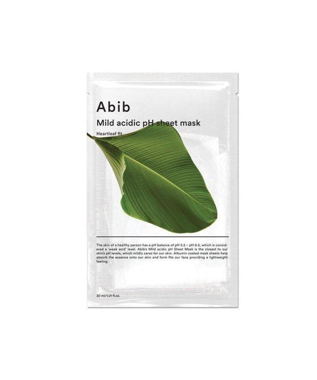Abib Mild Acidic pH Sheet Mask Heartleaf Fit 30ml X 10pcs