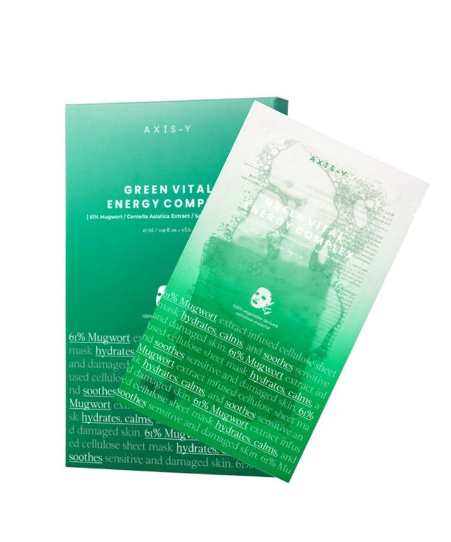 AXIS-Y 61% Mugwort Green  Sheet Mask 27ml x 5pcs